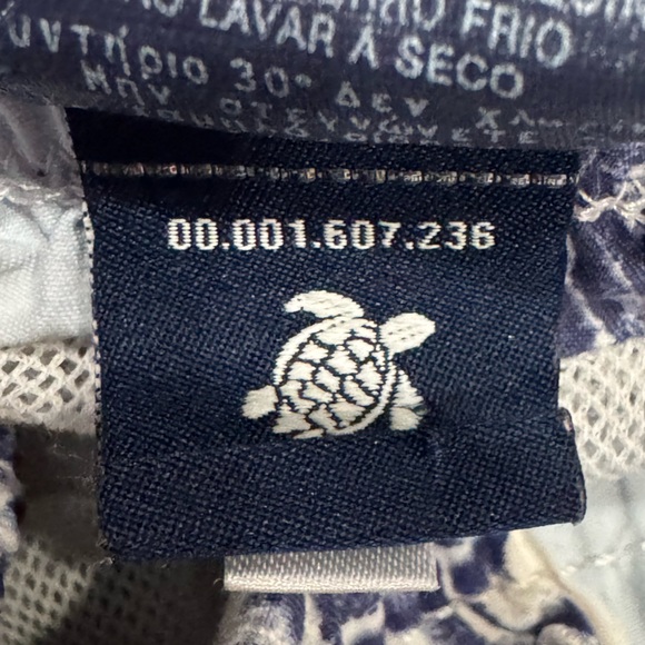 Vilebrequin Morrea Swim Trunks 5.5” in Navy and White Seahorse Print Sz XL - Picture 5 of 10